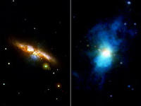 “M82”星系呈現出雪茄模樣