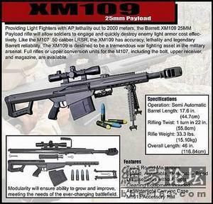 美國XM109狙擊步槍