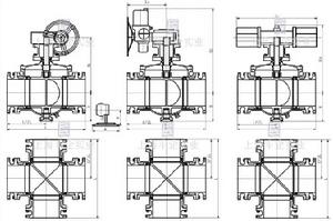 Q941F四通四密封電動球閥結構圖2