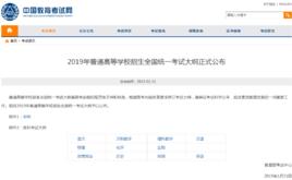 2019年普通高等學校招生全國統一考試大綱