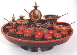 彝族漆繪餐具 彝族漆繪餐具