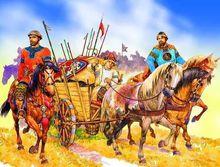 羅斯人並不使用騎兵 僅僅是將馬匹作為代步工具