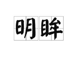 明眸[詞語釋義]