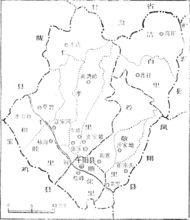 千陽縣順治七年（1650年）行政區劃圖