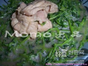 豆苗炒雞脯肉片