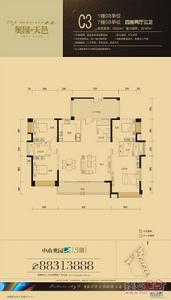 奧園天邑中央樓王【天邑】C3戶型圖