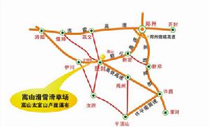 嵩山滑雪場線路圖