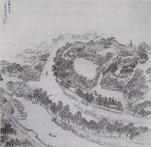 明 張宏《止園》冊 （止園全景圖）