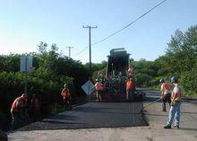 Paving over the Asphalt Treated Base.