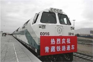 列車行駛在青藏鐵路