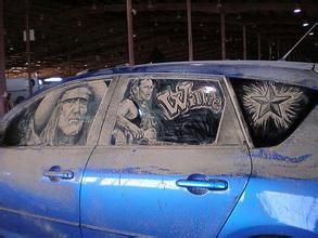 車窗灰塵藝術
