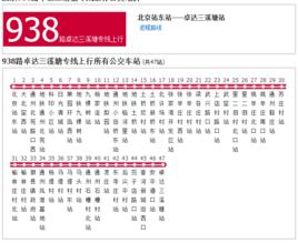 北京公交938路卓達三溪塘專線