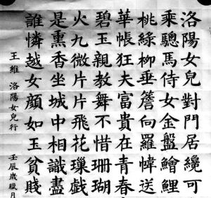 洛陽女兒行[王維創作的七言古詩]