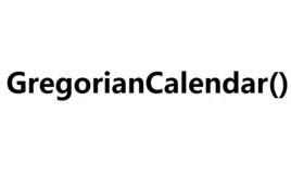 GregorianCalendar