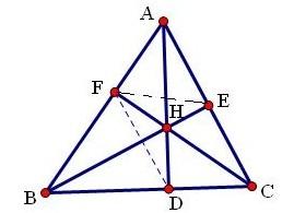 垂心[三角形的三條高線的交點]