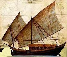 馬打藍人依仗的傳統爪哇帆船