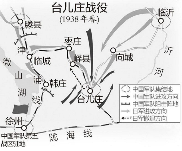 台兒莊戰役作戰形勢圖