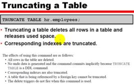 Truncate Table