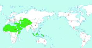 伊斯蘭教區域分布