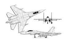 （圖）SU27量產型三視圖