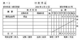 專用記賬憑證