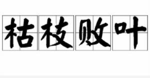 枯枝敗葉[詞語釋義]