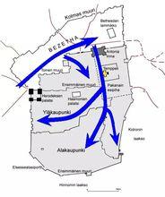 第一次猶太戰爭中 羅馬人進攻耶路撒冷的路線