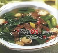 豬肝青菜湯