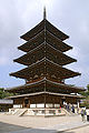 飛鳥時代的奈良法隆寺的五重塔，高32.45米 