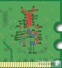 DDR3雙列直插記憶體模組“背面”的測試點