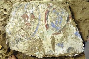 達瑪溝托普魯克墩3號佛寺遺址新發現的寺院壁畫