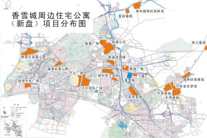 香雪城周邊住宅公寓分布圖