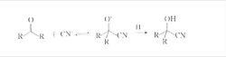 氰根負離子與羰基化合物發生親核加成反應