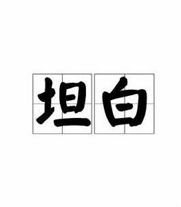 坦白[漢語詞語]