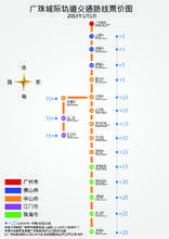 2013年廣珠城軌路線票價圖