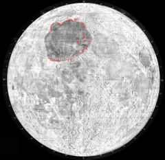 （圖）雨海在月面上的位置