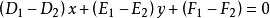 \left(D_1-D_2\right)x+\left(E_1-E_2\right)y+\left(F_1-F_2\right)=0