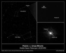 此圖為我們展示了北極星是一個三星系統