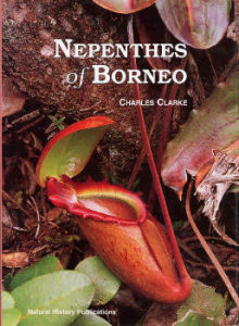 《婆羅洲的豬籠草屬植物》第一版的封面，所示為馬來王豬籠草