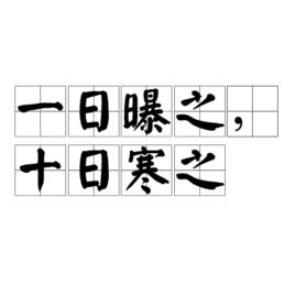 一日曝之，十日寒之