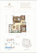 洋房B戶型：建築面積約137.79㎡，建築面積約114.80㎡