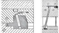 圖6 斜導柱滑塊抽芯機構和斜頂桿抽芯機構