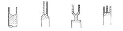 幾種常用碳(或石墨)電極形狀