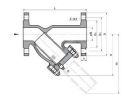 鑄鐵Y型過濾器結構圖