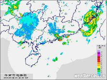 “莫蘭蒂”登入時雷達動畫