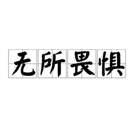 無所畏懼[詞語釋義]