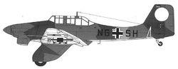 俯衝轟炸學校的 Ju 87A-2
