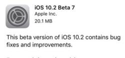 iOS10.2 Beta7