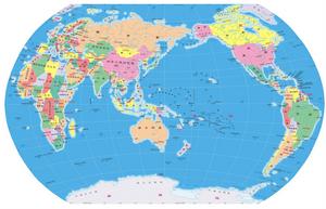 太平洋版世界地圖