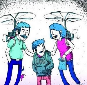 焦慮的父母總像直升機一樣在孩子身邊亂轉。